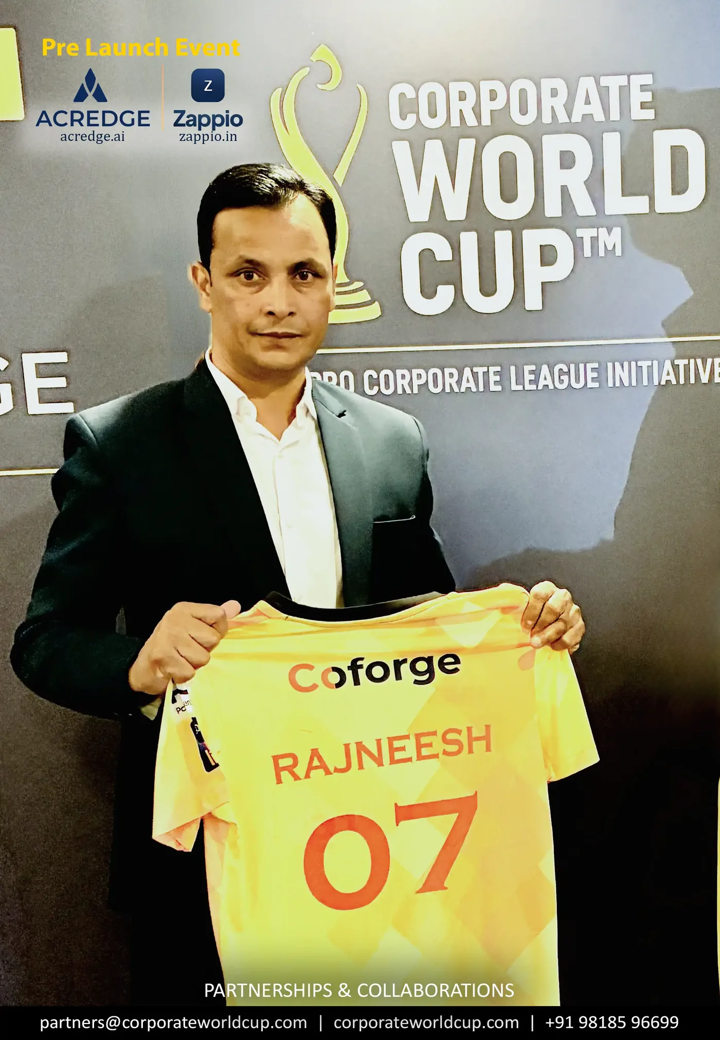 Close-up of the Coforge jersey