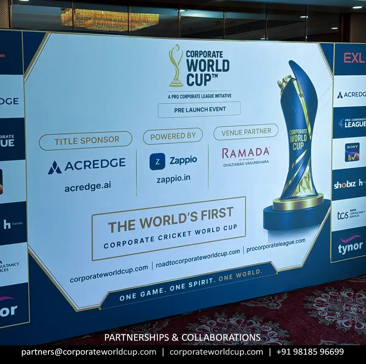 The Corporate World Cup trophy unveiling