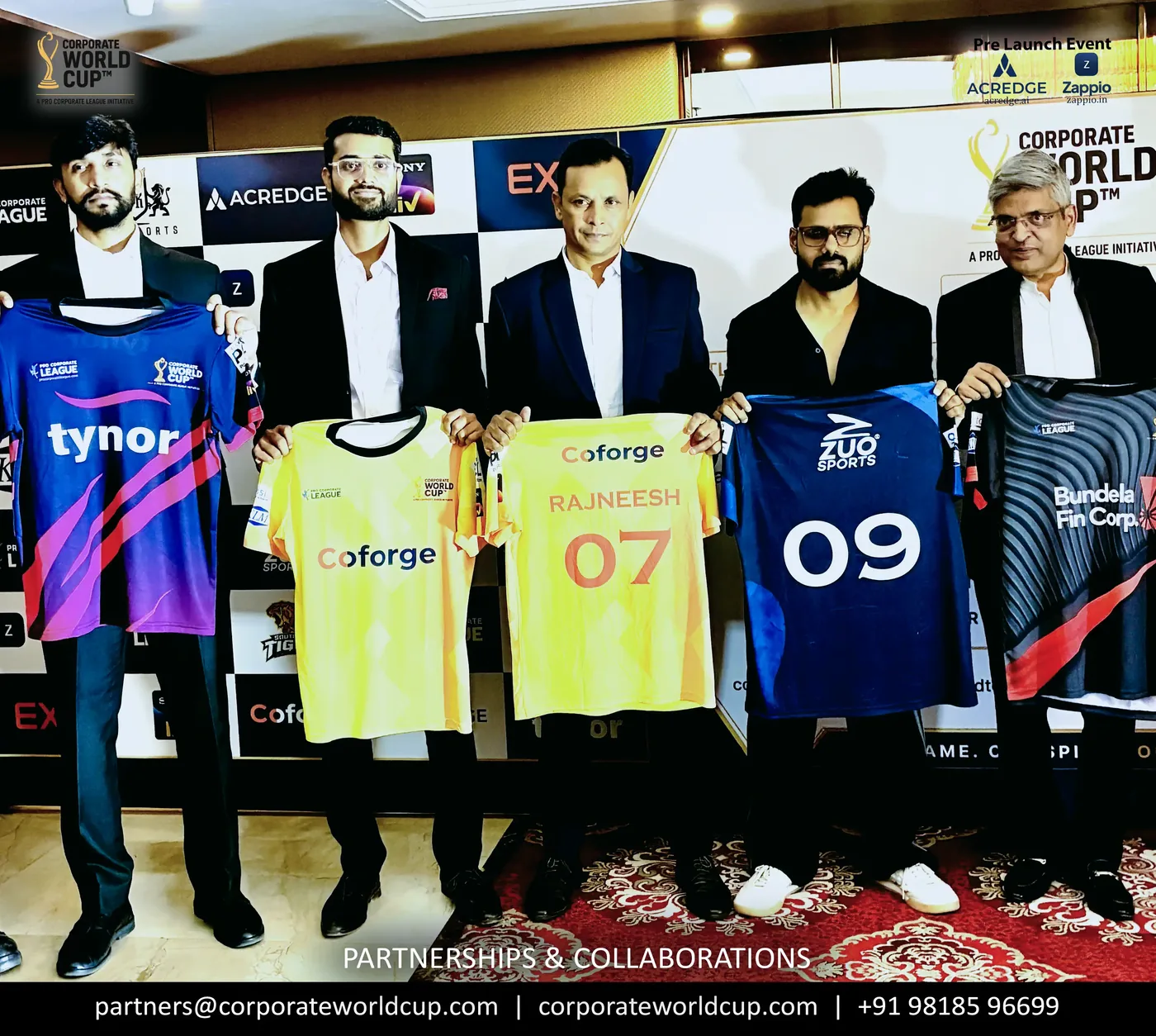 Tynor, Coforge, Zuo and Bundela jersey launch